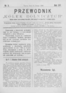 Przewodnik "K&oacute;łek rolniczych". R. XIV. 1900. Nr 4