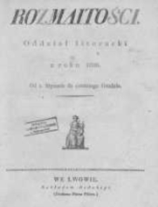 Rozmaitości. Pismo Dodatkowe do Gazety Lwowskiej. 1826 R.6 nr1