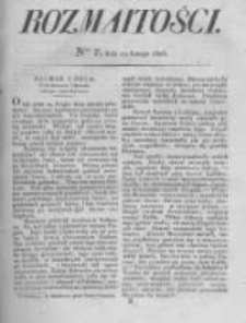 Rozmaitości. Pismo Dodatkowe do Gazety Lwowskiej. 1826 R.5 nr7