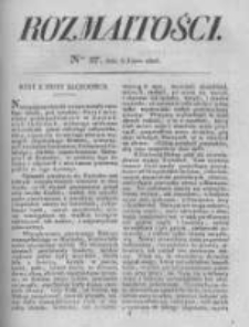 Rozmaitości. Pismo Dodatkowe do Gazety Lwowskiej. 1826 R.5 nr27