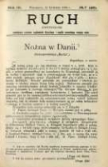 Ruch: dwutygodnik poświęcony sprawom wychowania fizycznego i w og&oacute;le normalnego rozwoju ciała 1908.04.11 R.3 No.7=49
