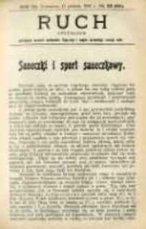 Ruch: dwutygodnik poświęcony sprawom wychowania fizycznego i w ogóle normalnego rozwoju ciała 1908.12.12 R.3 No.23=65