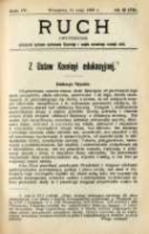 Ruch: dwutygodnik poświęcony sprawom wychowania fizycznego i w og&oacute;le normalnego rozwoju ciała 1909.05.11 R.4 No.9=75