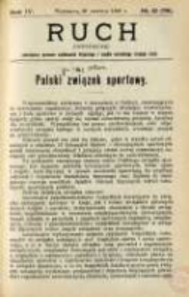 Ruch: dwutygodnik poświęcony sprawom wychowania fizycznego i w og&oacute;le normalnego rozwoju ciała 1909.06.26 R.4 No.12=78