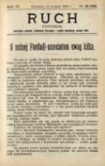 Ruch: dwutygodnik poświęcony sprawom wychowania fizycznego i w og&oacute;le normalnego rozwoju ciała 1909.08.26 R.4 No.16=82