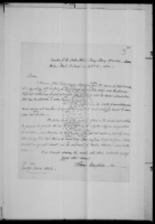 List do Klaudyny z Działyńskich Potockiej od Campbell Thomas