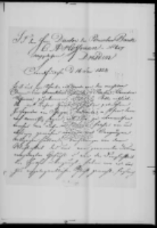 List do Karola Boromeusza Hoffmana (nadawca nieczytelny)