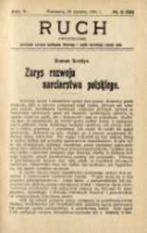 Ruch: dwutygodnik poświęcony sprawom wychowania fizycznego i w og&oacute;le normalnego rozwoju ciała 1910.01.26 R.5 No.2=92