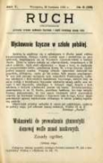 Ruch: dwutygodnik poświęcony sprawom wychowania fizycznego i w ogóle normalnego rozwoju ciała 1910.04.26 R.5 No.8=98