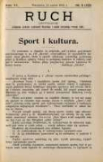 Ruch: dwutygodnik poświęcony sprawom wychowania fizycznego i w ogóle normalnego rozwoju ciała 1911.03.11 R.6 No.5=119