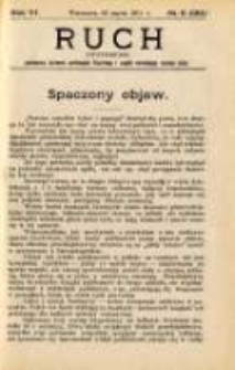 Ruch: dwutygodnik poświęcony sprawom wychowania fizycznego i w ogóle normalnego rozwoju ciała 1911.03.26 R.6 No.6=120