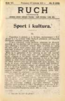 Ruch: dwutygodnik poświęcony sprawom wychowania fizycznego i w ogóle normalnego rozwoju ciała 1911.04.26 R.6 No.8=122