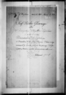 Zawiadomienie o przyznaniu Złotego Krzyża Zasługi