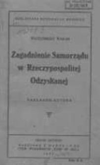 Zagadnienia samorządu w Rzeczypospolitej Odzyskanej