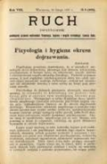 Ruch: dwutygodnik poświęcony sprawom wychowania fizycznego, hygieny i w og&oacute;le normalnego rozwoju ciała 1913.02.26 R.8 No.4=166