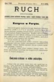 Ruch: dwutygodnik poświęcony sprawom wychowania fizycznego, hygieny i wog&oacute;le normalnego rozwoju ciała 1913.03.26 R.8 No.6=168