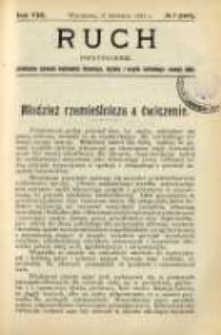 Ruch: dwutygodnik poświęcony sprawom wychowania fizycznego, hygieny i w og&oacute;le normalnego rozwoju ciała 1913.04.11 R.8 No.7=169