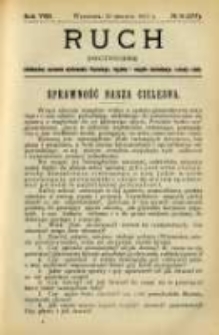 Ruch: dwutygodnik poświęcony sprawom wychowania fizycznego, hygieny i w og&oacute;le normalnego rozwoju ciała 1913.06.11 R.8 No.11=173