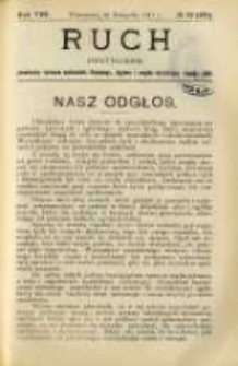 Ruch: dwutygodnik poświęcony sprawom wychowania fizycznego, hygieny i w og&oacute;le normalnego rozwoju ciała 1913.11.26 R.8 No.22=184