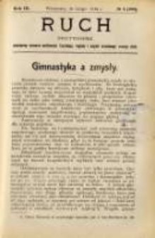 Ruch: dwutygodnik poświęcony sprawom wychowania fizycznego, hygieny i w og&oacute;le normalnego rozwoju ciała 1914.02.26 R.9 No.4=190