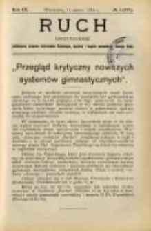 Ruch: dwutygodnik poświęcony sprawom wychowania fizycznego, hygieny i w ogóle normalnego rozwoju ciała 1914.03.11 R.9 No.5=191
