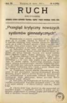 Ruch: dwutygodnik poświęcony sprawom wychowania fizycznego, hygieny i w ogóle normalnego rozwoju ciała 1914.03.26 R.9 No.6=192