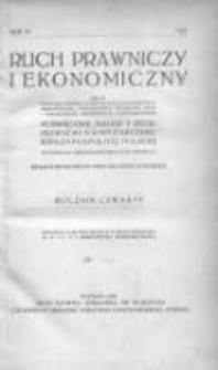 Ruch Prawniczy i Ekonomiczny: organ Wydziału Prawno-Ekonomicznego Uniwersytetu Poznańskiego, Towarzystwa Przyjaci&oacute;ł Nauk i Towarzystwa Prawniczego i Ekonomicznego: poświęcony nauce i życiu prawnemu i gospodarczemu Rzeczypospolitej Polskiej 1924 R.4