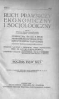 Ruch Prawniczy, Ekonomiczny i Socjologiczny: organ Wydziału Prawno-Ekonomicznego Uniwersytetu Poznańskiego poświęcony nauce i życiu prawnemu i gospodarczemu Rzeczypospolitej Polskiej 1925 R.5