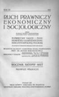 Ruch Prawniczy Ekonomiczny i Socjologiczny: organ Wydziału Prawno-Ekonomicznego Uniwersytetu Poznańskiego poświęcony nauce i życiu prawnemu i gospodarczemu Rzeczypospolitej Polskiej 1927 R.7 1 p&oacute;łrocze