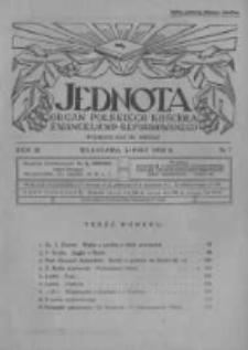 Jednota Organ Polskiego Kościoła Ewangelicko-Reformowanego. 1928 R.3 nr7