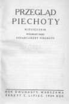 Przegląd Piechoty: miesięcznik wydawany przez Departament Piechoty 1939 lipiec R.12 Z.7