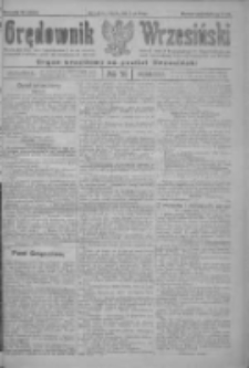 Orędownik Wrzesiński: organ urzędowy na powiat wrzesiński 1922.02.07 R.4 Nr16