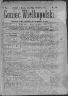 Goniec Wielkopolski: najtańsze pismo codzienne dla wszystkich stanów 1879.09.24 R.3 Nr218