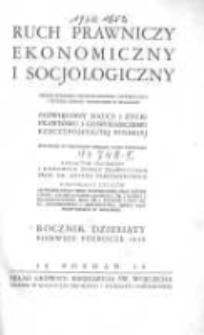 Ruch Prawniczy Ekonomiczny i Socjologiczny: organ Wydziału Prawno-Ekonomicznego Uniwersytetu i Wyższej Szkoły Handlowej w Poznaniu: poświęcony nauce i życiu prawnemu i gospodarczemu Rzeczypospolitej Polskiej 1930 R.10 1 p&oacute;łrocze