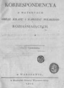 Korespondencya w materyach obraz kraiu i narodu polskiego roziaśniaiących