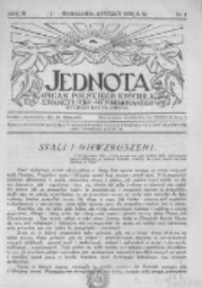 Jednota Organ Polskiego Kościoła Ewangelicko-Reformowanego. 1929 R.4 nr1