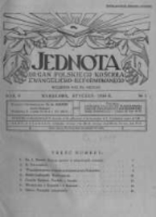 Jednota Organ Polskiego Kościoła Ewangelicko-Reformowanego. 1930 R.5 nr1