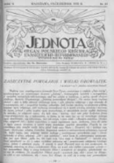 Jednota Jednota Organ Polskiego Kościoła Ewangelicko-Reformowanego. 1930 R.5 nr10