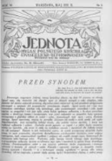 Jednota Jednota Organ Polskiego Kościoła Ewangelicko-Reformowanego. 1931 R.6 nr5