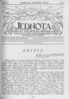Jednota Organ Polskiego Kościoła Ewangelicko-Reformowanego. 1931 R.6 nr6