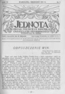Jednota Organ Polskiego Kościoła Ewangelicko-Reformowanego. 1931 R.6 nr9
