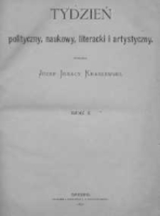 Tydzień Polityczny, Naukowy, Literacki i Artystyczny. 1870 R.1 nr1