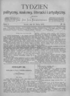 Tydzień Polityczny, Naukowy, Literacki i Artystyczny. 1870 R.1 nr12