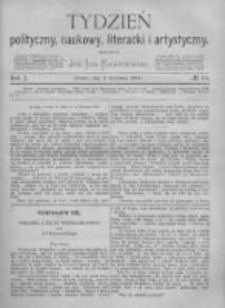 Tydzień Polityczny, Naukowy, Literacki i Artystyczny. 1870 R.1 nr14