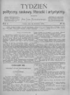 Tydzień Polityczny, Naukowy, Literacki i Artystyczny. 1870 R.1 nr15