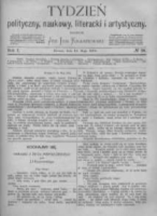 Tydzień Polityczny, Naukowy, Literacki i Artystyczny. 1870 R.1 nr20
