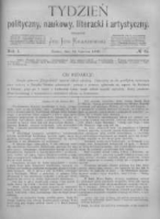 Tydzień Polityczny, Naukowy, Literacki i Artystyczny. 1870 R.1 nr25