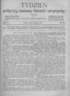 Tydzień Polityczny, Naukowy, Literacki i Artystyczny. 1870 R.1 nr27
