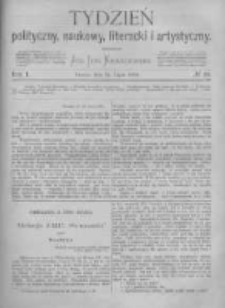 Tydzień Polityczny, Naukowy, Literacki i Artystyczny. 1870 R.1 nr30