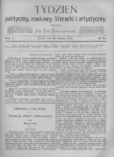 Tydzień Polityczny, Naukowy, Literacki i Artystyczny. 1870 R.1 nr35